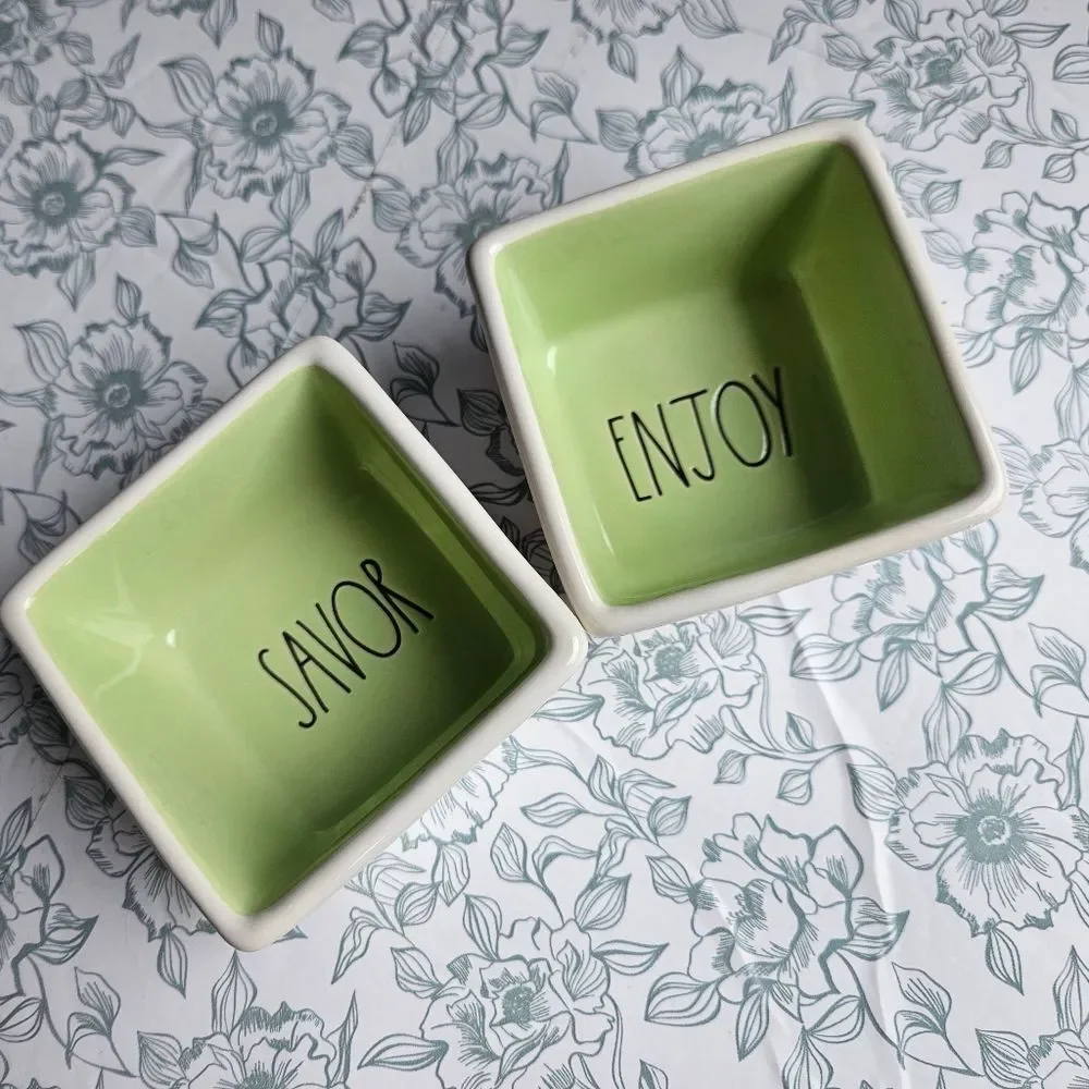 NIB Rae Dunn Savor and Enjoy Serving Dishes